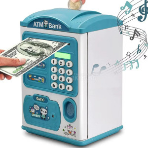 Детска ATM касичка – Saving Box с пръстов отпечатък и код - играчка за спестяване