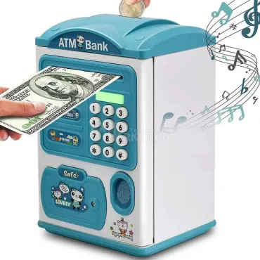 Детска ATM касичка – Saving Box с пръстов отпечатък и код - играчка за спестяване