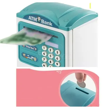 Детска ATM касичка – Saving Box с пръстов отпечатък и код - играчка за спестяване