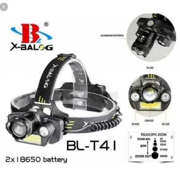 Челник X-BALOG с 1 брой XM-L2 T6 (2 броя Q5 и COB LED диоди) и ZOOM