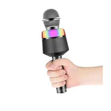 Bluetooth караоке микрофон с LED светлини и FM радио