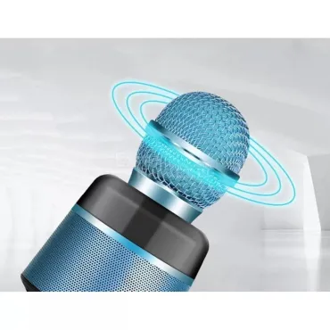 Bluetooth караоке микрофон с LED светлини и FM радио