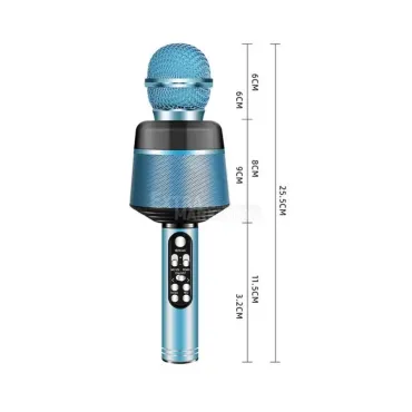 Bluetooth караоке микрофон с LED светлини и FM радио