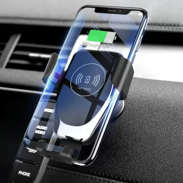 Автомобилна автоматична стойка с вградено безжично Wireless зарядно