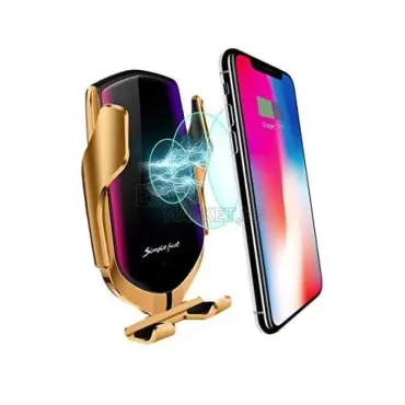 Автомобилна автоматична стойка R1 с вградено безжично Wireless зарядно