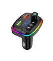 Авто Bluetooth трансмитер М14 със седем цвята Led подсветка