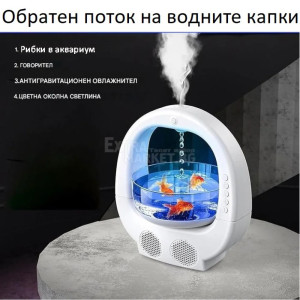Арома Дифузер и Антигравитационен Овлажнител за Въздух с RGB Осветление и Музика