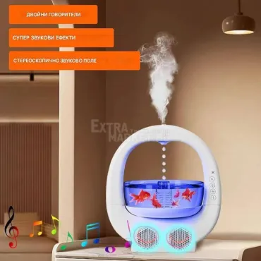 Арома Дифузер и Антигравитационен Овлажнител за Въздух с RGB Осветление и Музика