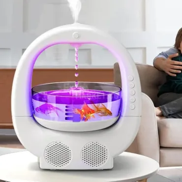 Арома Дифузер и Антигравитационен Овлажнител за Въздух с RGB Осветление и Музика