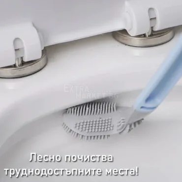 Антибактериална силиконова четка за почистване на тоалетна