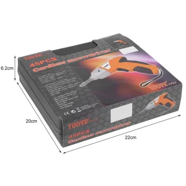 Aкумулаторна отвертка 4.8 V с LED лампа TUOYE