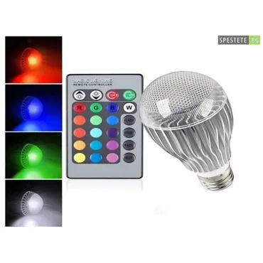 Цветна LED лампа с дистанционно управление