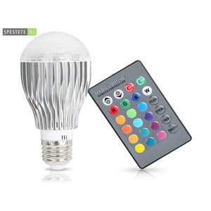Цветна LED лампа с дистанционно управление