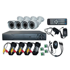 AHD Пълен комплект 4 камери и 4 канален DVR (FULL