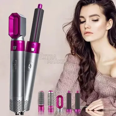 5 в 1 Мултифункционален сешоар, преса и маша за коса Hot Air Styler