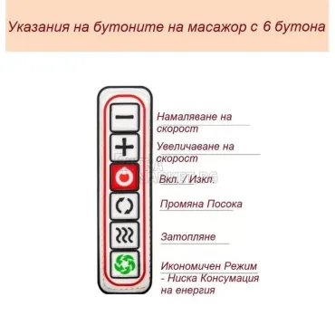 4D Шиацу масажор-масаж с 6 копчета за управление