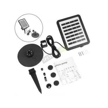 Фонтан с LED светлини и соларен панел
