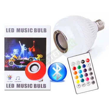 LED крушка с bluetooth колонка