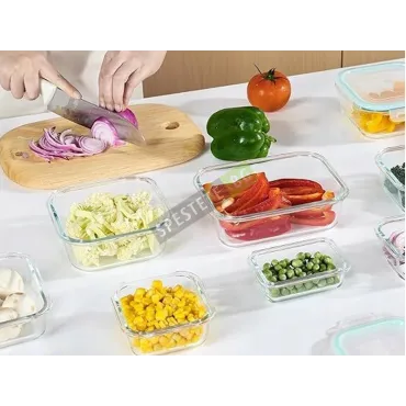 Комплект 4бр. стъклени кутии с капак