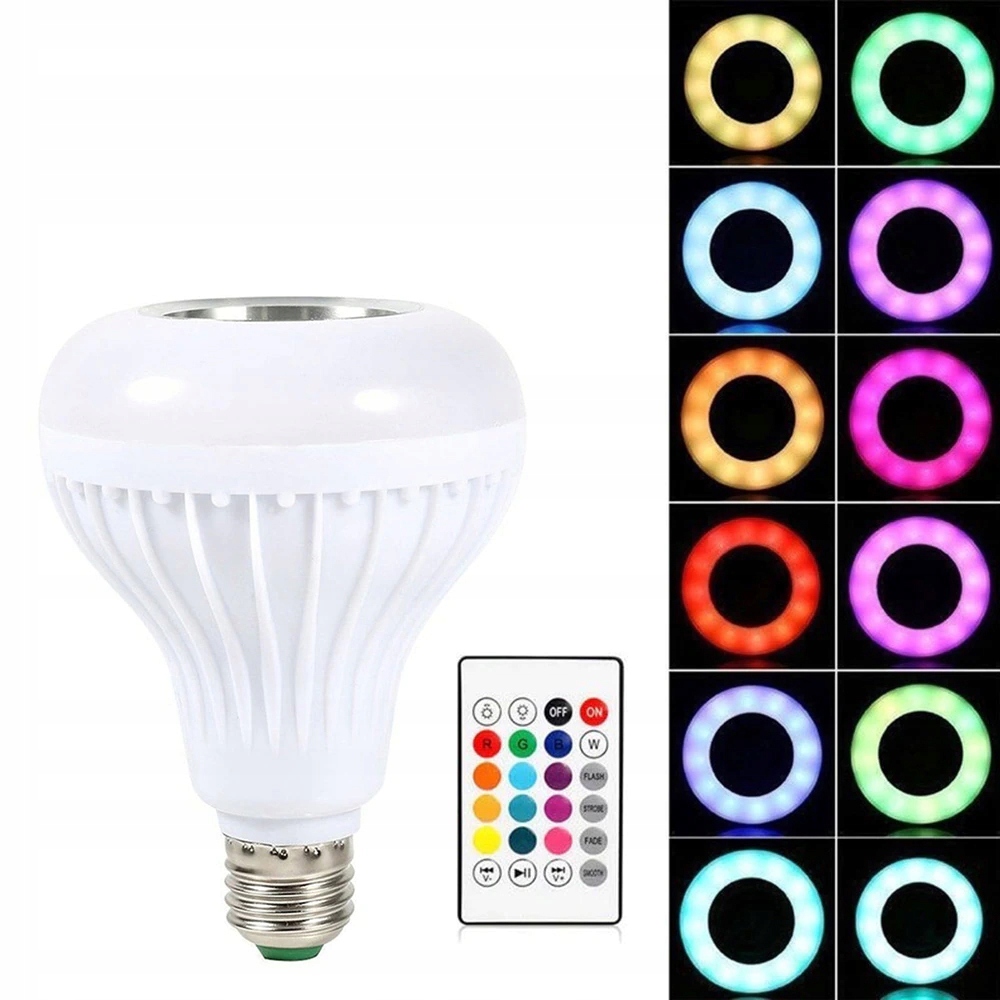 ZAROWKA-LED-E27-RGB-Z-GLOSNIKIEM-BLUETOOTH-PILOT-13175307573