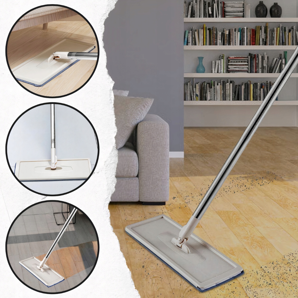 Wiadro-i-mop-plaski-Pronett-MOP-DWUKOMOROWY-33-cm-13109530986